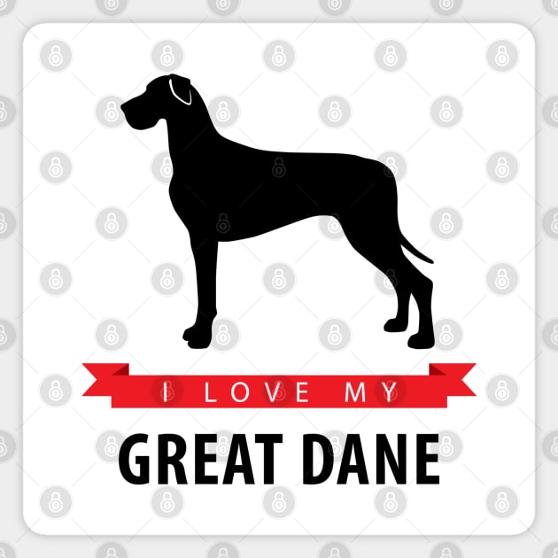 I Love My Great Dane Magnet by millersye